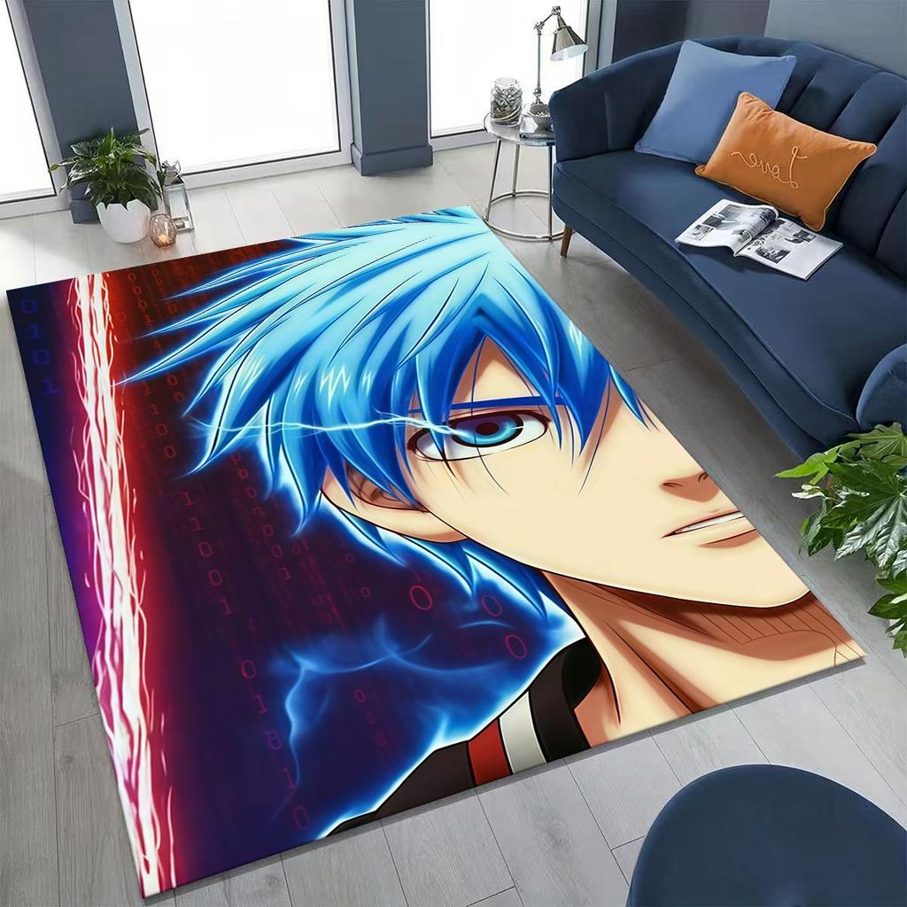 Anime Kuroko's Basketball Cartoon Art Carpet Rug for Bedroom Living Room Sofa Home Doormat Decor,Large Kid Non-slip Floor Mat