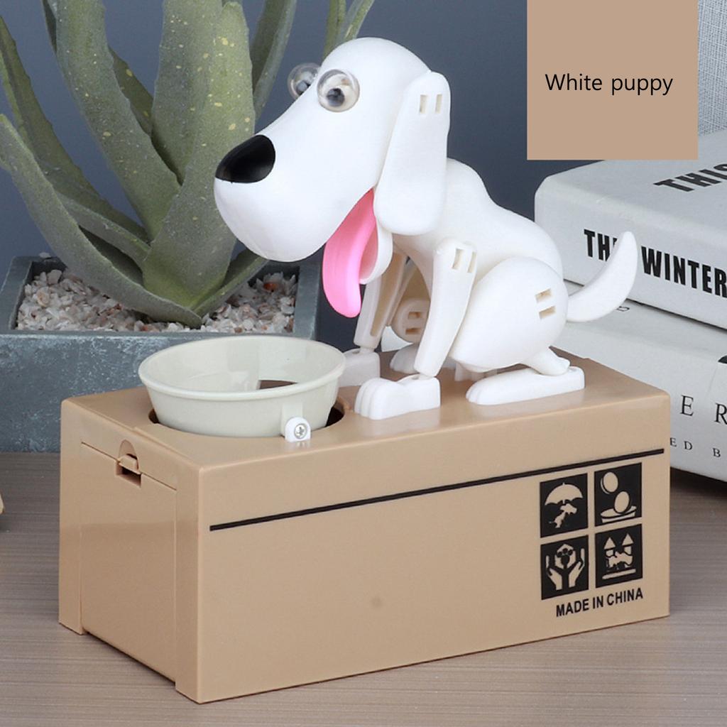 Dog Money Bank Dog Piggy Bank Adorable Decorative Money Eating Puppy Saving Box for Kids Adults Dog Piggy Bank Dog Saving Box