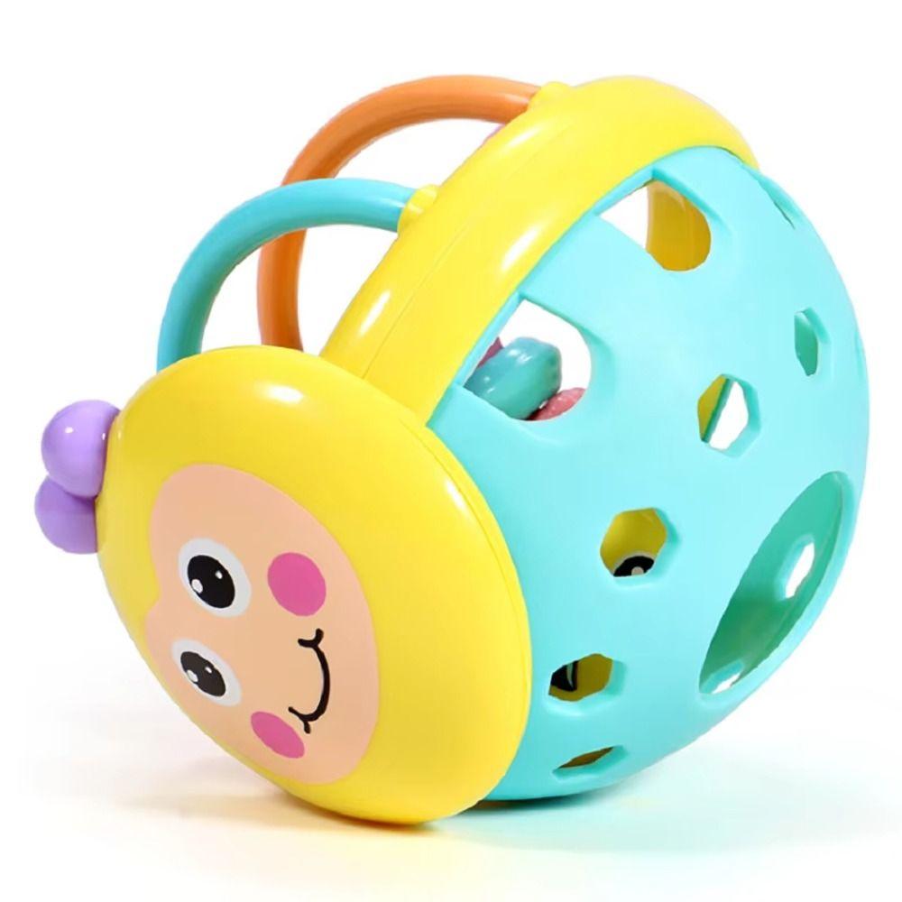 1Pcs Bee Shape Soft Teething Toys Newborn Early Educational Touch Hand Grasping Ball New Hand Bell