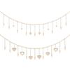 Photo Frame Hanging Rope Bohemian Style Wooden Beads Handmade Non-slip with Clip DIY Craft Gift Wall Picture Mats Clip Holder Organizer Home Decor