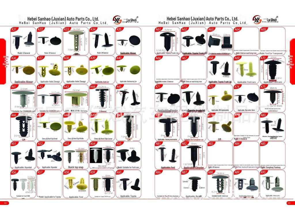 415PCS Ford Car Door & Bumper Retainer Clips Set HE06