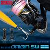 DRESS Reel Stand Origin SW 8000-20000 (for SHIMANO) Gold. Stella, Twinpower Reel, Spinning Reel, Custom Parts, Blue Black/Gold, 8000-20000