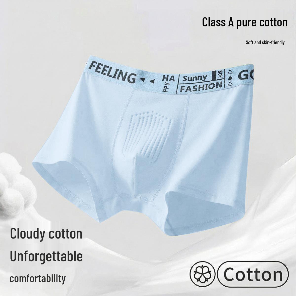 Teen Boys Pure Cotton Boxer Briefs, Plus Size for Junior & High School
