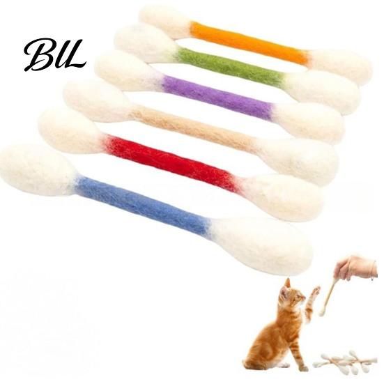 Indoor Cat Entertainment Toy 6Pcs Giant Swab Toys Soft Catnip Kick Boredom Relief Kitty Kicker Sticks for Kitten Teething Relieves Anxiety And