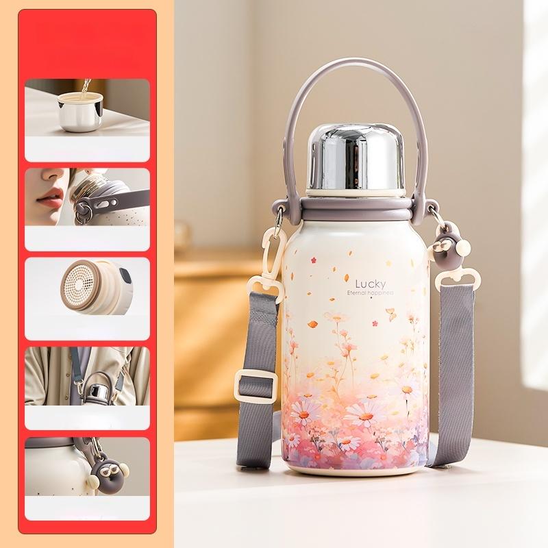 GIANXI Stainless Steel Vacuum Flasks Ice Cup Cold Insulation Cup Portable Cup Thermos Cup Brings High Capacity Thermo Bottle