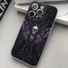 Skull Gothic Creepy Pastel Goth Phone Case For iPhone 17 15 14 13 11 12 16 Pro Max Plus Mini Transparent Silicone Soft Funda