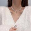 Korean Elegant Double-Layer Pearl Necklace - Trendy, Luxurious Clavicle Chain