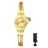 Cute and Stylish Women's Bracelet Watch: Heart Analog Display Waterproof Quartz Fashion Watch In Gold - Perfect Gift for Birthdays, Anniversaries,