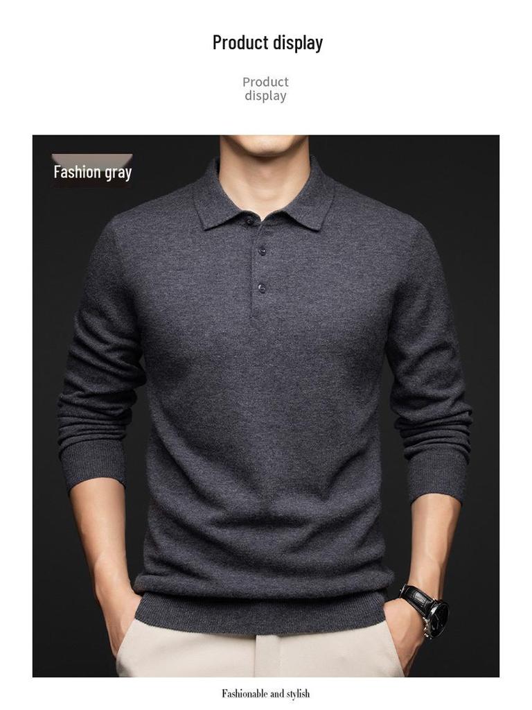 Men's Premium Cashmere Half-Zip Sweater - Winter Thickened Pullover