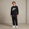 Nike Letter Print Crew Neck Long Sleeve Sweatshirt And Pants Set Unisex Sweatshirt And Pants Set Black CK6366-010+FJ9558-010