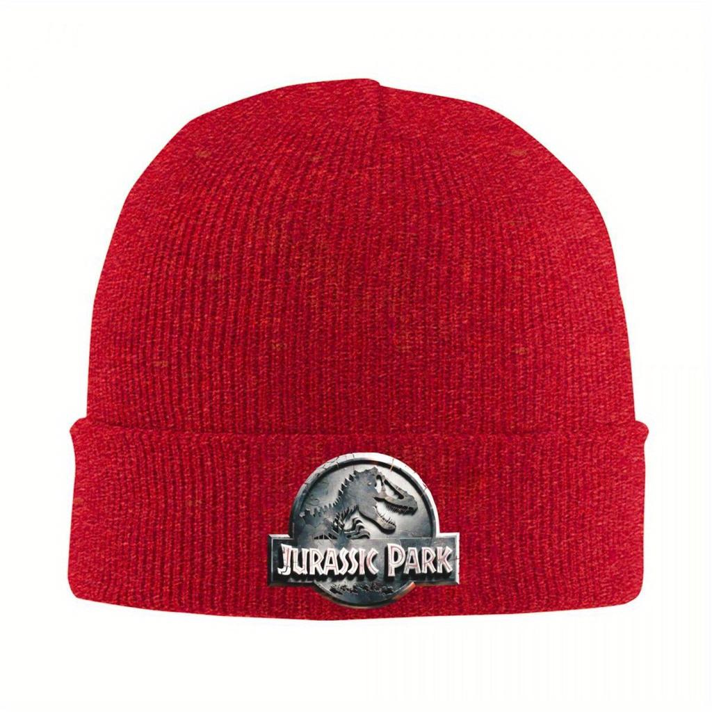 Jurassic Park Stone Engraved Knitted Hat Beanie Autumn Winter Hat Warm Unisex Fashion Cap Men Women Gift