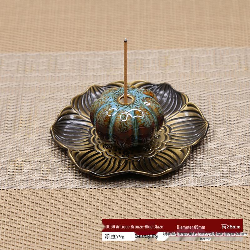 Large Ceramic Sandalwood Incense Burner for Indoor Aromatherapy & Mosquito Coil Holder