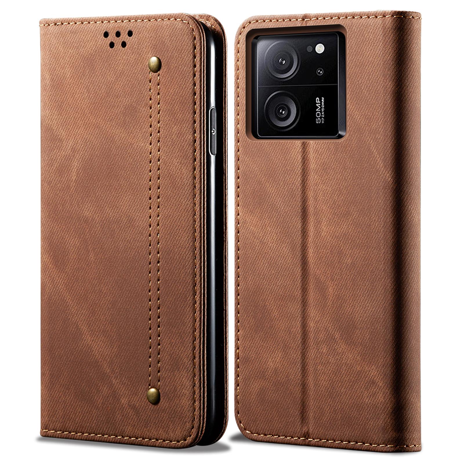 

Для Xiaomi Redmi K60 Ultra/13T Pro/13T Чохол Протиударні Кути Шкіряна Телефонна Оболонка Гаманець Coffee