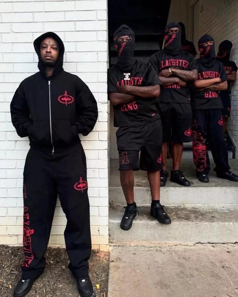 Trendy American Street Style Hoodie Jacket & Loose Sweatpants Set