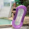 Inflatable Mattress for Swimming, Deckchair, Armchair with Backrest for Water, Mesh, 160x70 Cm, Purple
