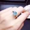 Exquisite 2 Carat Fancy Cut Diamond & Aquamarine Ring