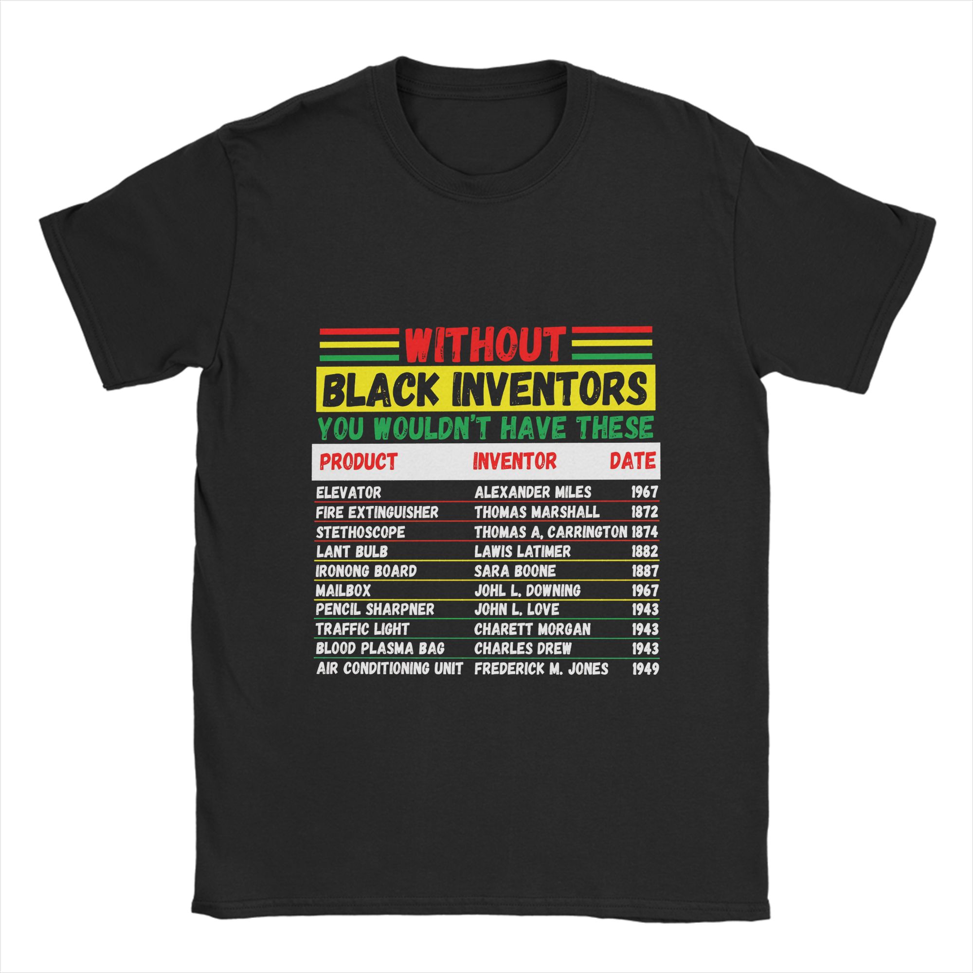 

Without Black Inventors History T-Shirt Men Casual 100% Cotton Tee Shirt Crewneck Short Sleeve T Shirts Gift Idea Clothes - ... S разноцветный