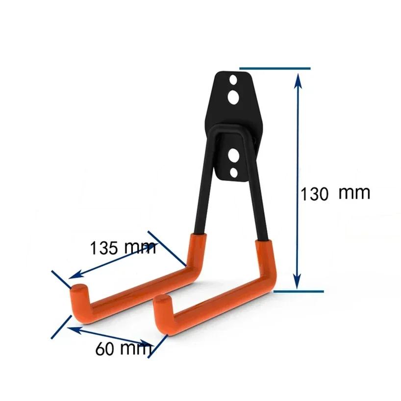 Heavy Duty Metal Hook Wall Mount Heavy Duty Garage Organizer Steel Hooks Water Pipe Bicycle Hanger Load Bearing Accessories