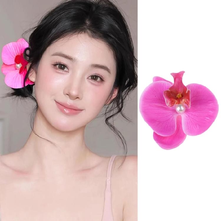 Orchids Flower Hair Claw Clip French Jaw Clip Spring Hair Grip PonytailHolder