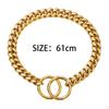 Large Dog Chain Collar Training Stainless Steel Chew Proof Necklace Choker