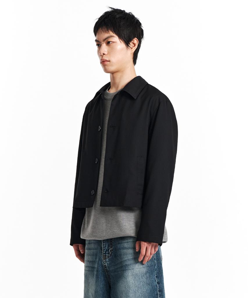 Kichul Minimal Crop Jacket (Black)