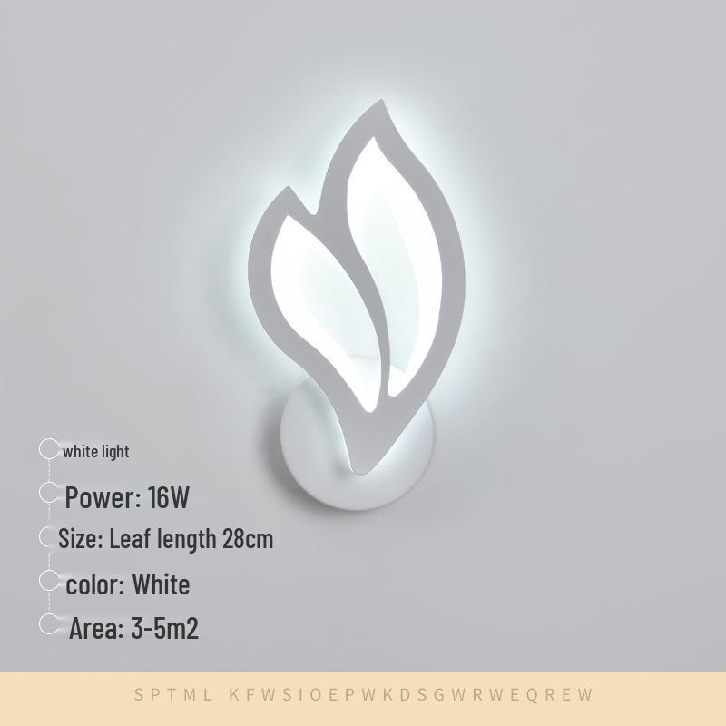 Modern Minimalist Wrought Iron Acrylic LED Wall Lamp for Bedside and Staircase Decoration