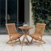 Vidaxl 3-Cz. Garden Furniture Set, Solid Teak Wood