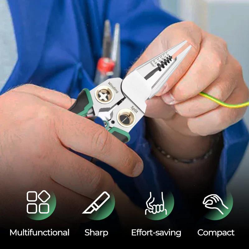 8 In 1 Wire Stripping Pliers Multifunction Electrician Cable Stripper Cutting Splitting Repair Hand Tools Pliers