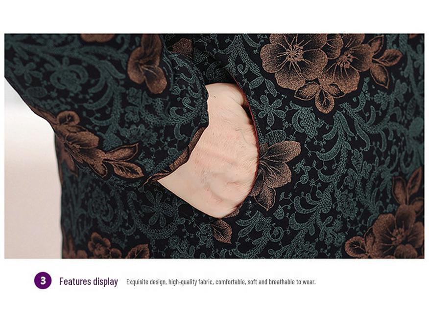 Grandma Winter Hooded Cotton Jacket - Thick, Warm, Plus Velvet for Middle-Aged & Elderly Women
