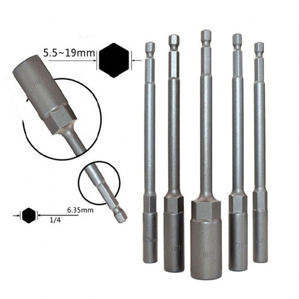 150mm Wrench Extension Sleeve Lengthen Hexagon Nut Driver Socket Wrench  For Electric Screwdriver