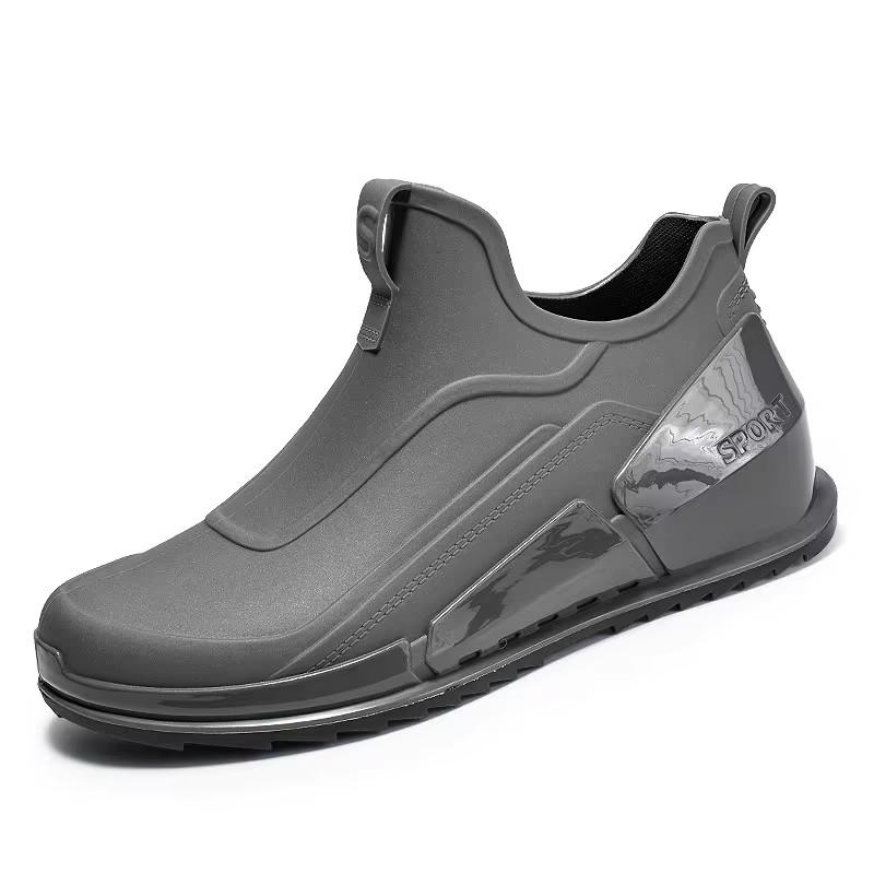 Summer men's short tube rain boots Men Outdoor Non-slip Fishing Shoes Light Hiking Shoes Durable Waterproof Rain Boots Rubber