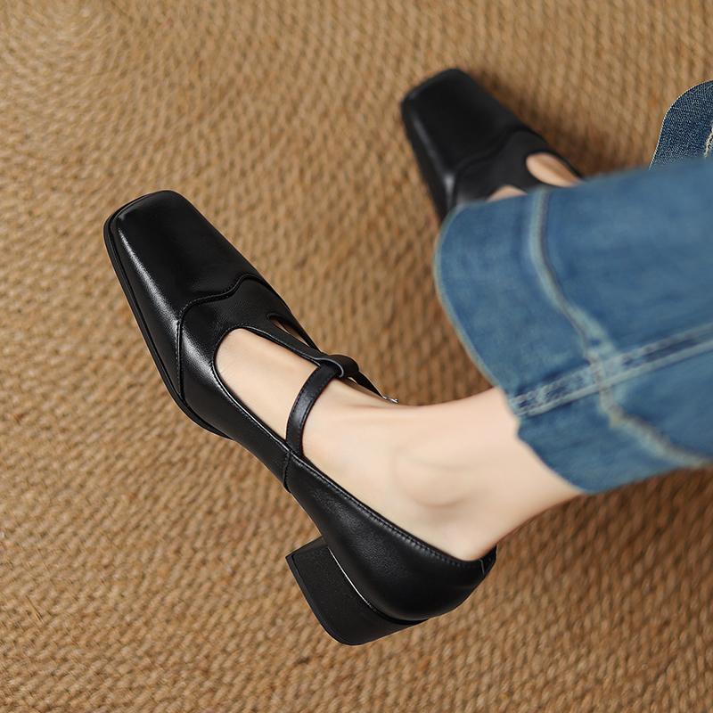 Fashion 2025 Spring Women Pumps Cow Suede Genuine Leather Shoes for Women Pointed Toe Leopard Mary Janes Women Shoes Ladies Shoes