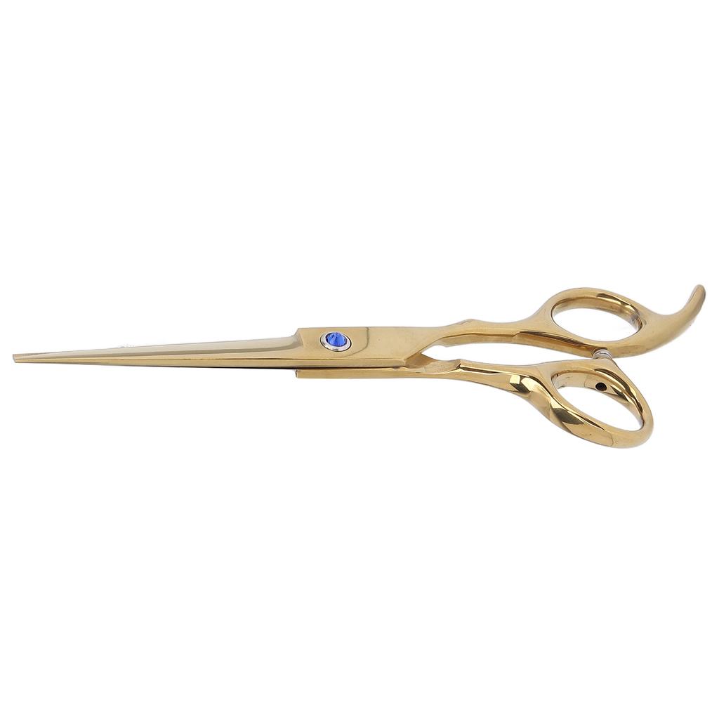 Beard Scissors Stainless Steel Home Barber Shop Portable Hair Cutting Scissors for Men Women GoldFlat Scissors