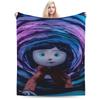 Cozy Blanket Travel Car Horror Cartoon C-Coraline Bedding Throws Novelty  Bedspread For Living Room
