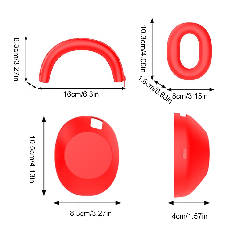 3Pcs Silicone Headphone Cover Anti-Fall Replacement Headphone Pads Wear Resist Headphone Ear Cushion for Sony WH-1000XM6 Headset