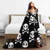 Halloween Horror Blankets Cartoon Skull Bone Flannel Vintage Breathable Throw Blanket for Coverlet Textile Decor