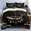 Whale, Stars, Waves Pattern. Bedding Sets Duvet Cover Sets Duvet Covers Pillowcases(1 * Duvet Cover 2 * Pillowcases, Without Duvet Insert)