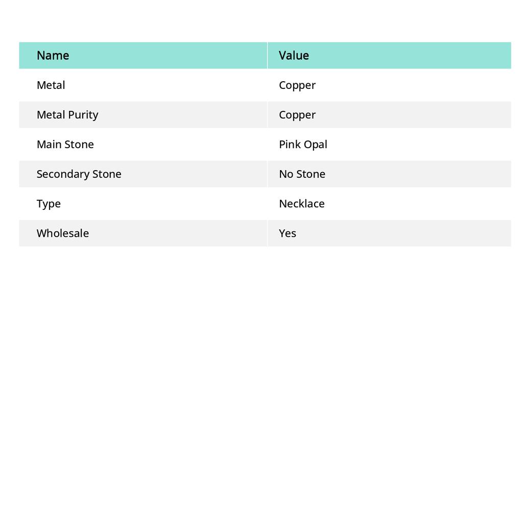 Pink Opal Handmade Copper Wire Wrap Jewelry Necklace 18" G2a91