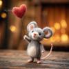 Wool Art Doll Handmade Felt Mouse Plush Toy Cute Animal Ornament Collectible Soft Charming Home Decor Unique Gift for Collectors Warm Textured