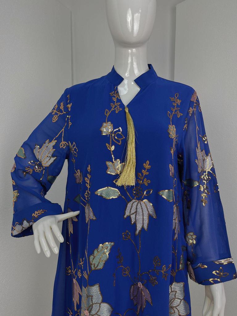 Paillettenstickerei Quastenkleid im Nahen Osten für Damen