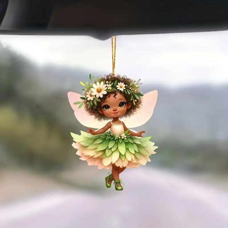 Angel Girl Acrylic Christmas Ornament & Charm