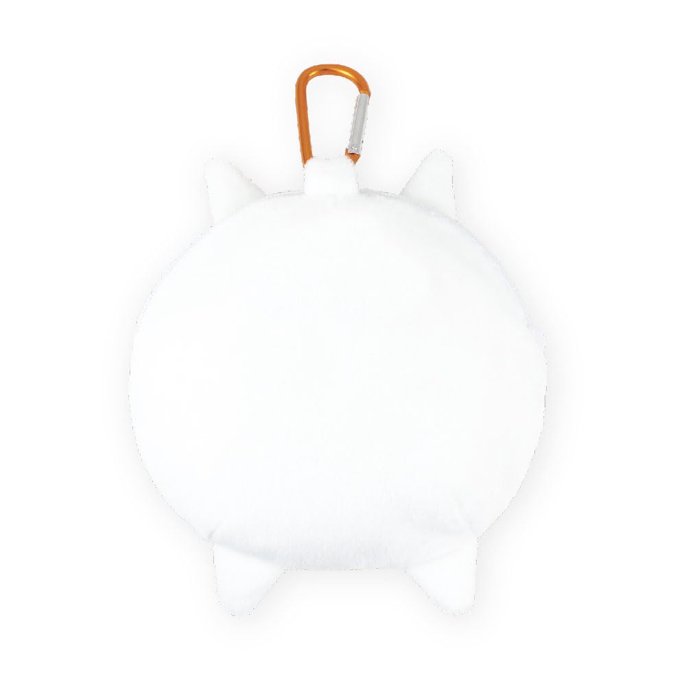 Tees Factory Battle Plush Zipper Mascot with H115 x W125 x D40mm "The Cats" Carabiner, Cat, Approx. (excluding ears) ND-5546837NK