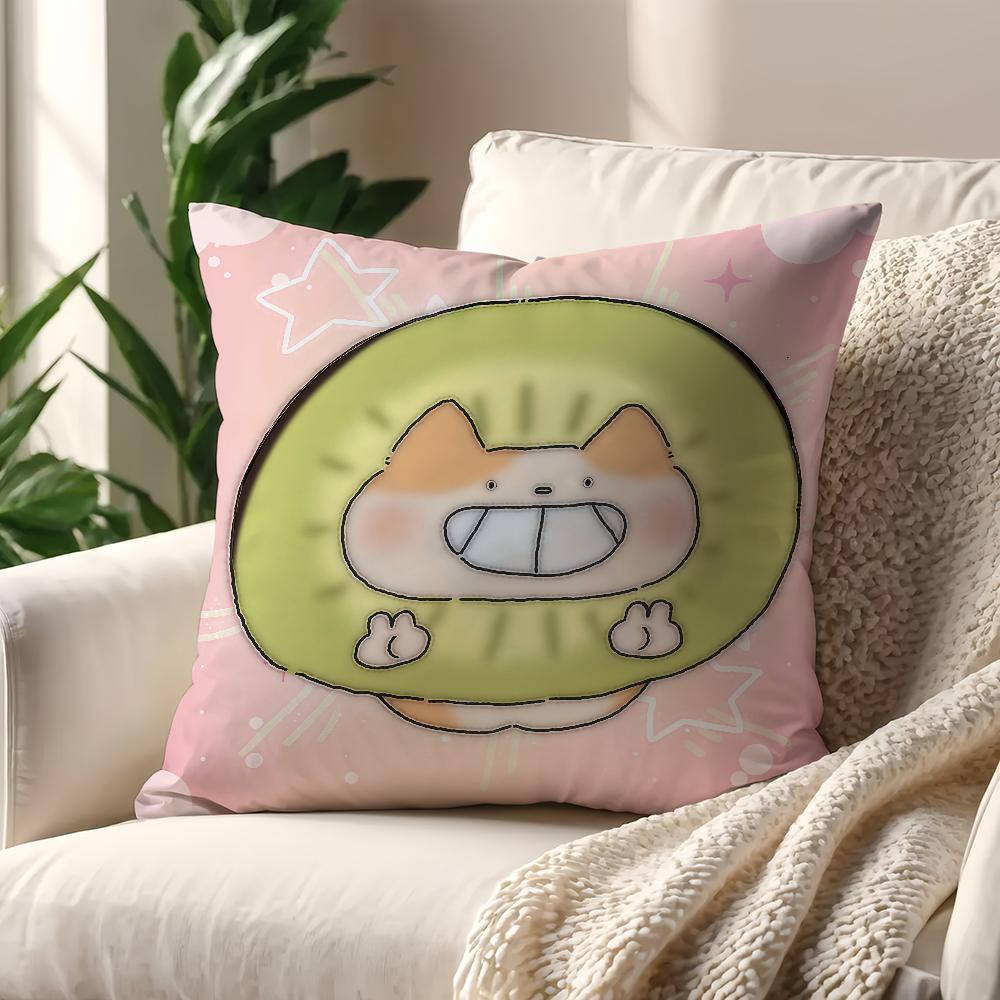 Cartoon Kitten Couple Cute cushion cover Pillow Cover Decoration Room Home Sofa living Office Car Nordic Simplicity