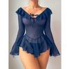 Transparent Fairy Ultra Sexy Lingerie Set Crotchless Bodysuits Delicate Bra Kit Underwear Pajamas Erotic Dress