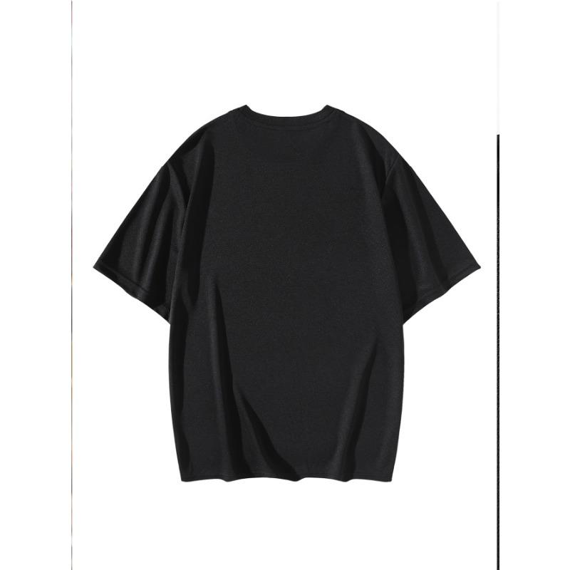 European sizes Men's Trendy Short-Sleeve T-Shirt with Creative Sunrise Sunset Ocean Pattern Print, Casual Loose-Fit Crew Neck Base Layer