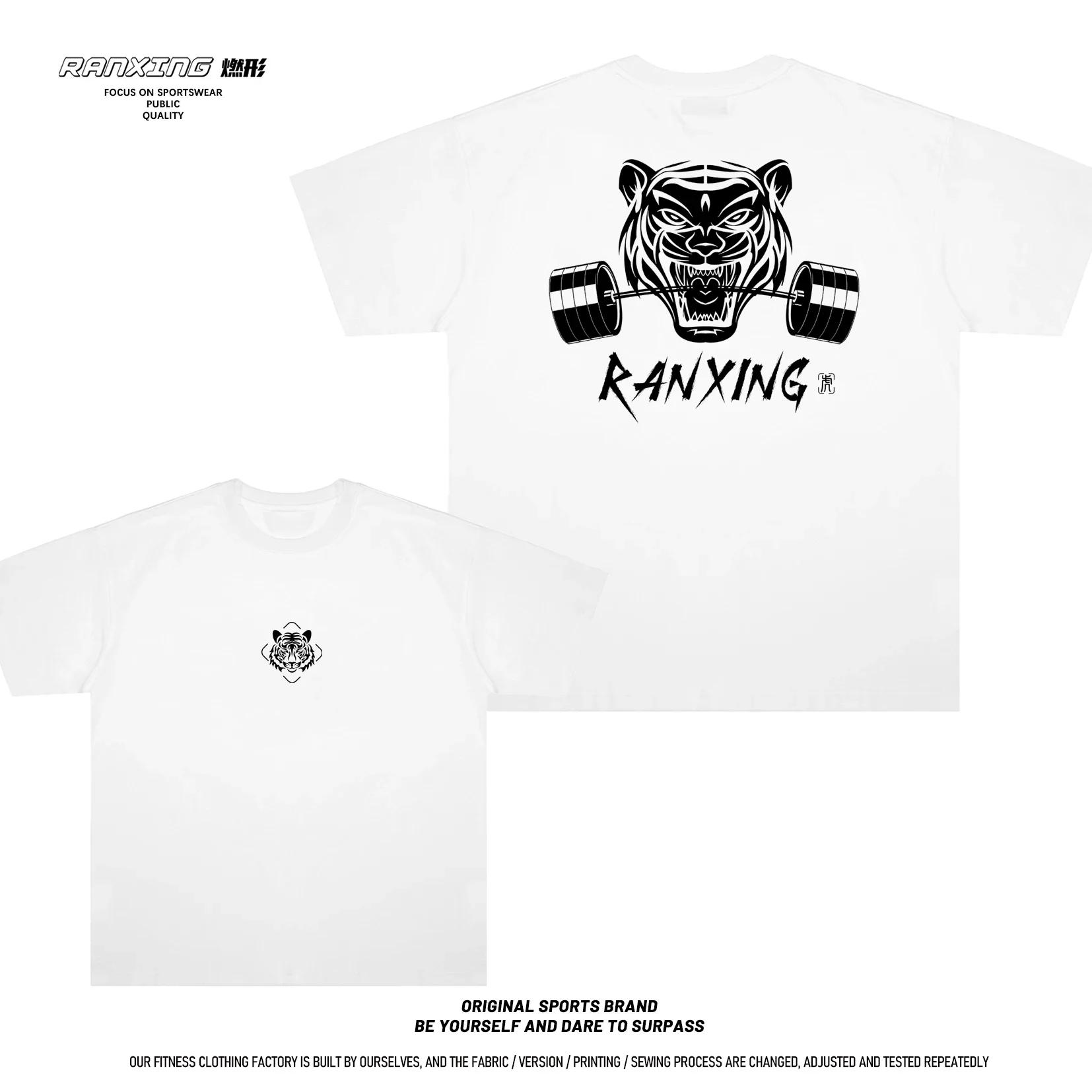 

Футболка Burning Fitness Loose с короткими рукавами для мужчин, с заниженными плечами, из чистого хлопка, тренировочная футболка GASP Chris Muscle Dog Training XXXXXL чёрный