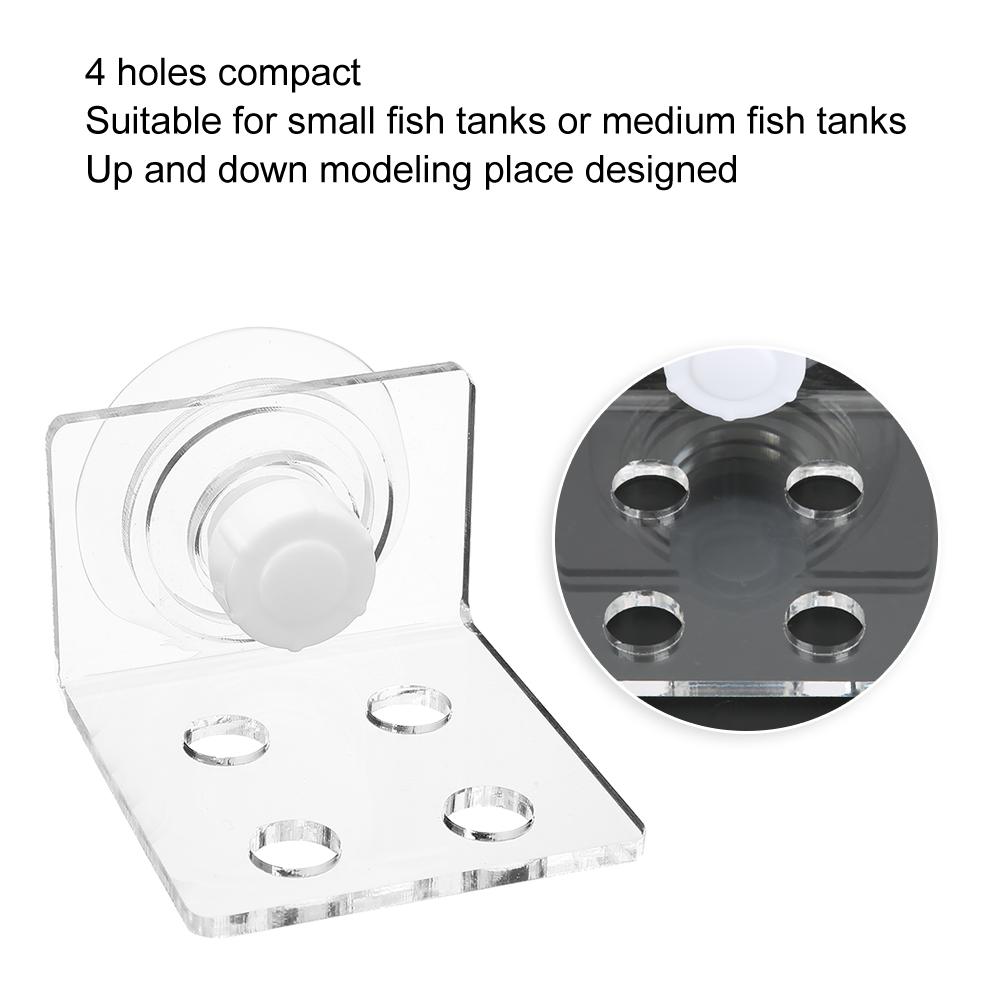 Acrylic Transparent Aquarium 4 Hole Coral SPS Button Snags Bracket Mount Fish Tanks Accessory