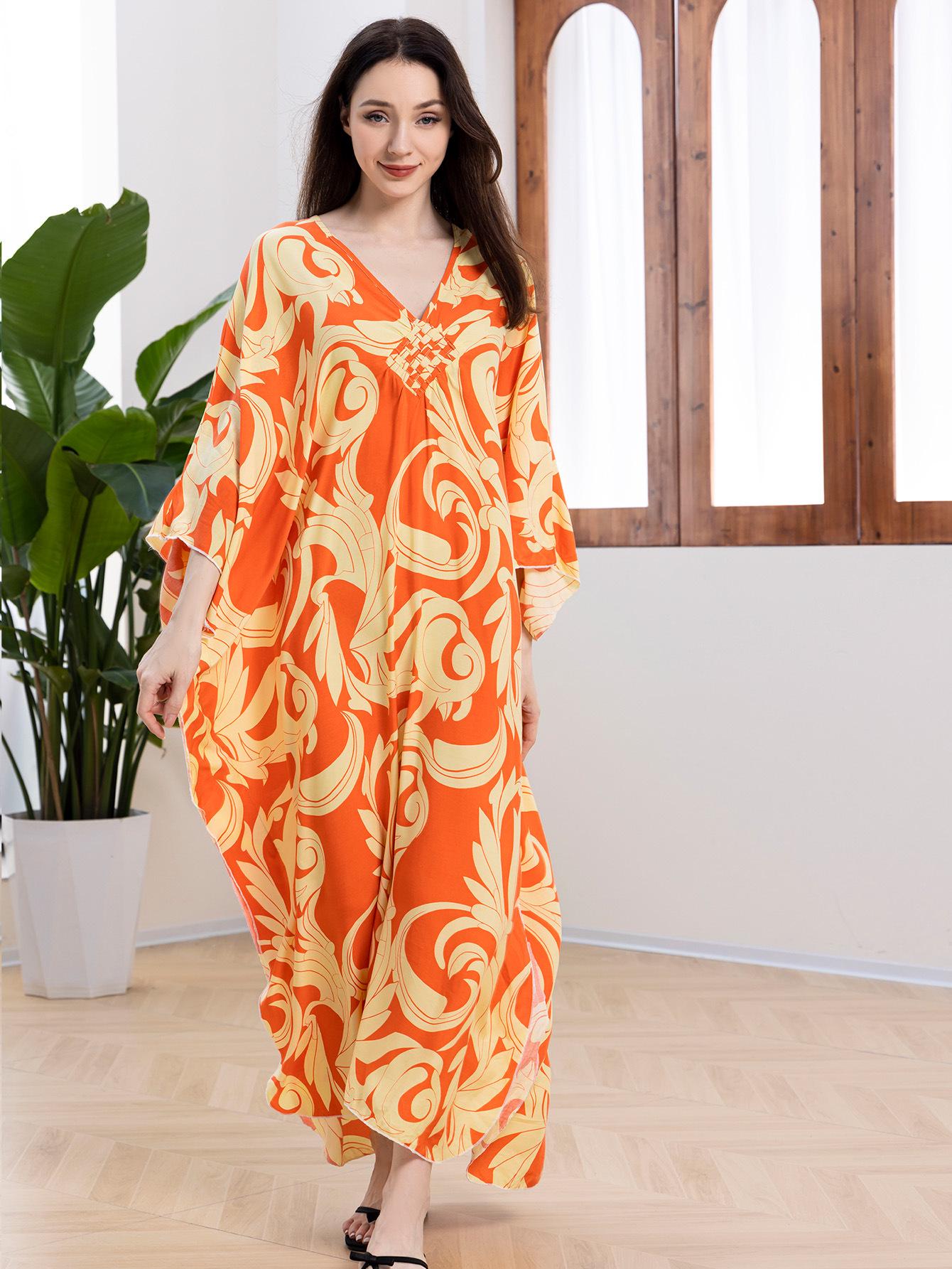 

Пляжная накидка «Лист» 2024: Свободное платье-купальник большого размера для морского отдыха One Size