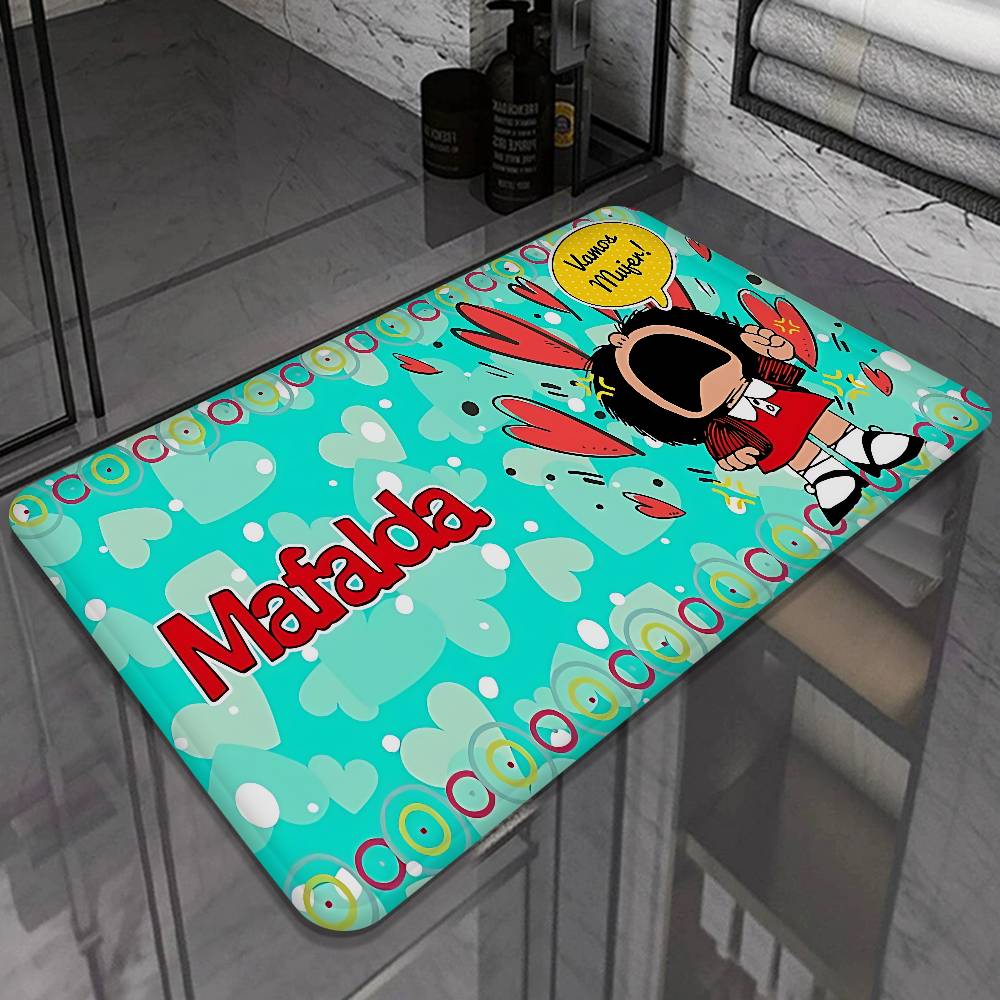 M-Mafalda Cartoon Room Mats Retro Multiple Choice Living Room Kitchen Rug Non-Slip Welcome Rug