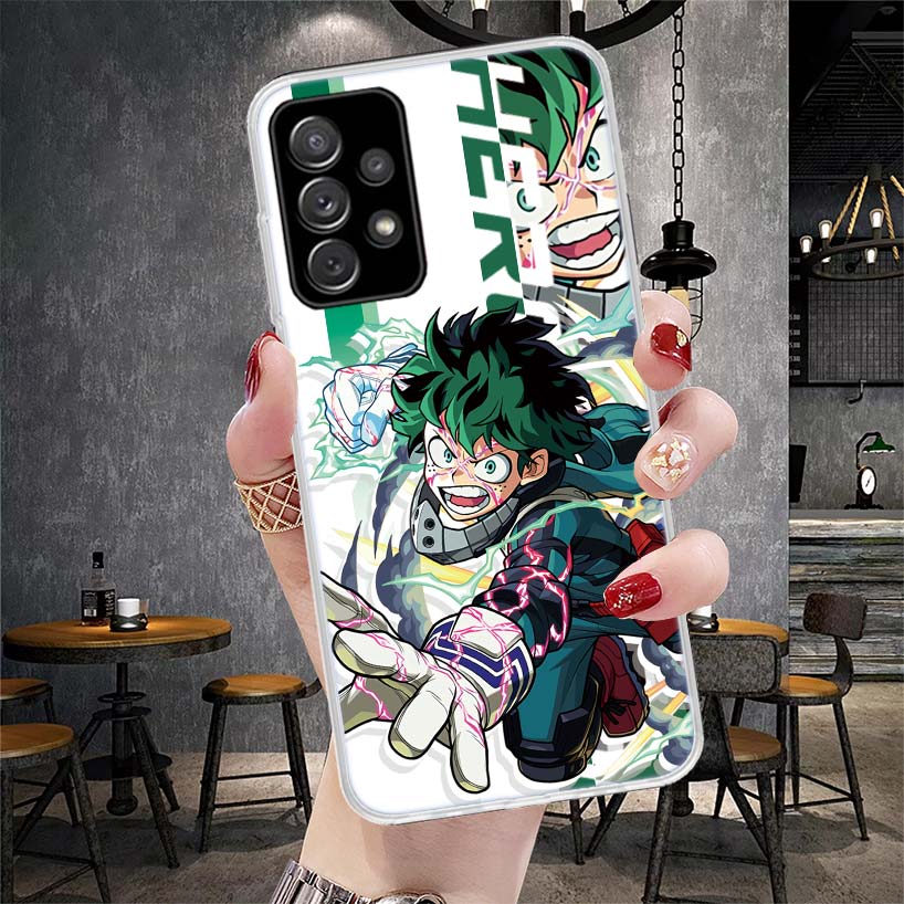 My Hero MHA Art Anime Phone Case For Samsung Galaxy A12 A22 A32 A52 A72 A02S A51 A50S A71 A70 A31 A20S Note 20 Ultra S10 A10S Ga